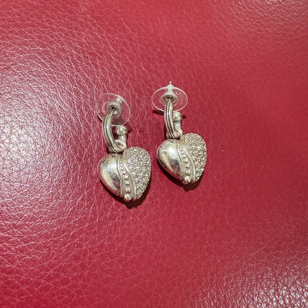 Brighton Silver Heart Earrings